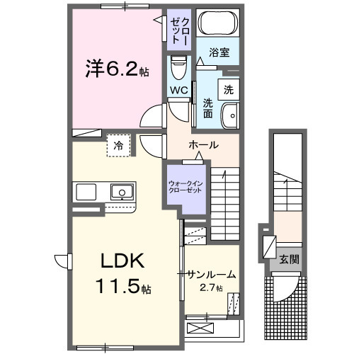 ラピスールBの間取り