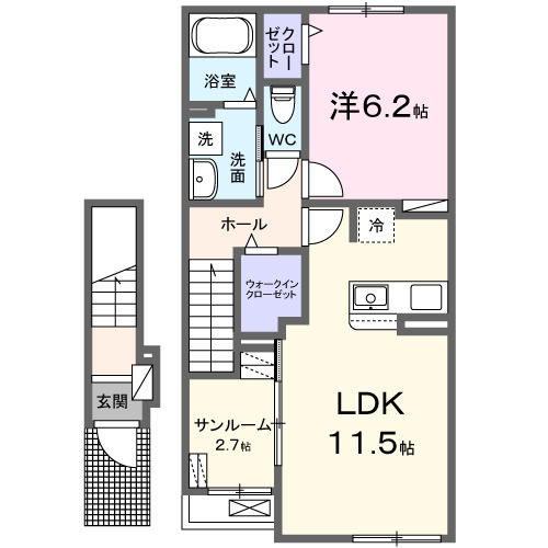 ラピスールBの間取り