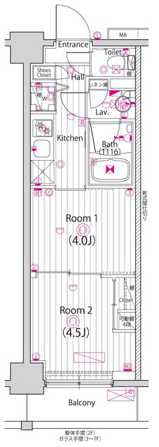 ガーラ・アヴェニュー川崎の間取り
