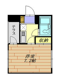 諏訪コーポ川崎 206号室の間取り