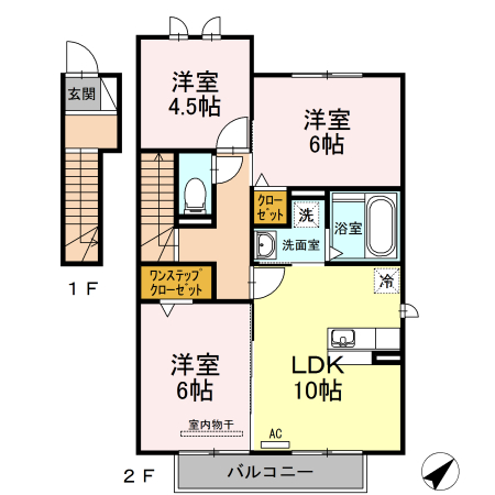 コンフォート Bの間取り