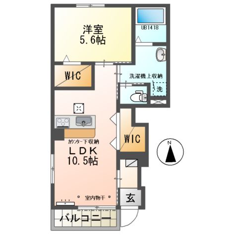 クレッセント高塚Bの間取り
