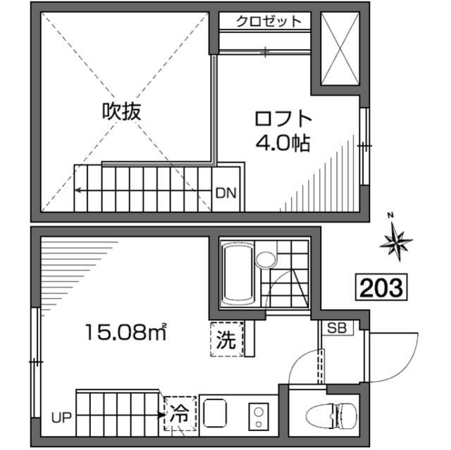 グランエッグス東新宿の間取り