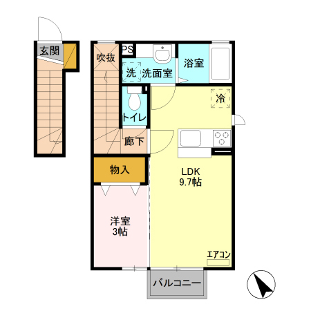 セントラル住吉 Aの間取り