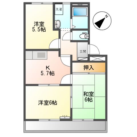 シャトレーンKTの間取り