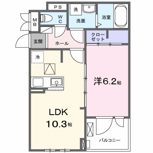 ラフィナート ナガタの間取り