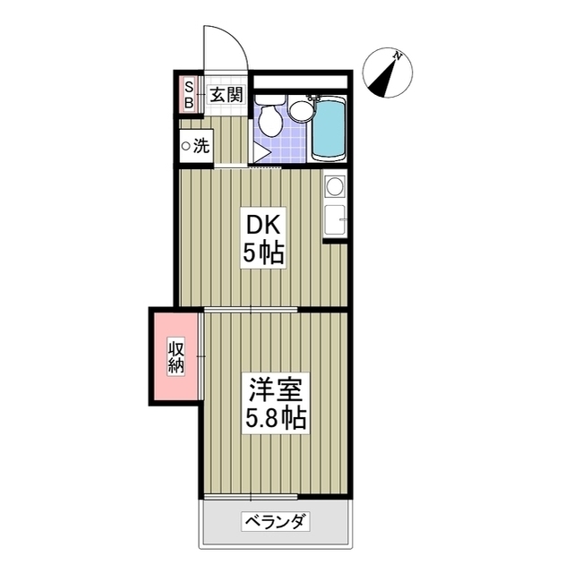 滝マンション第三春来の間取り