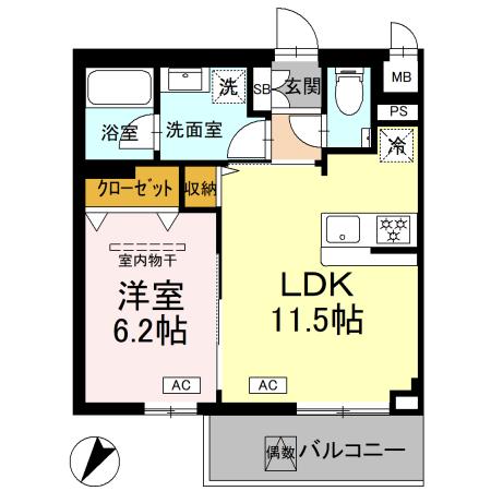 ロイジェント中目黒の間取り