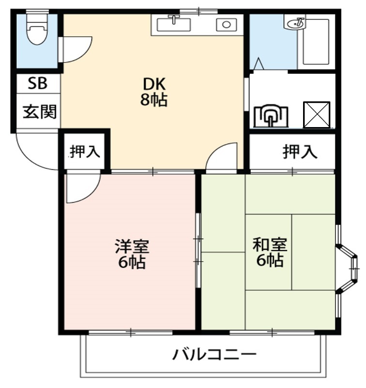 サンヴィレッジE棟の間取り