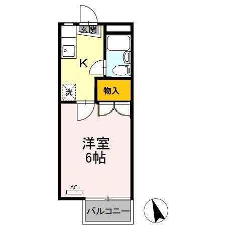 奥田アパートメントⅡの間取り