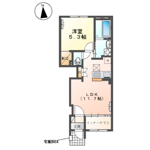 瑞穂市稲里 賃貸アパートⅡ期新築工事の間取り