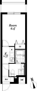 吾妻橋の完工年月(2007年9月)築の賃貸マンションの間取り