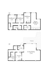 シュロスミーナ白金台ハウスの間取り