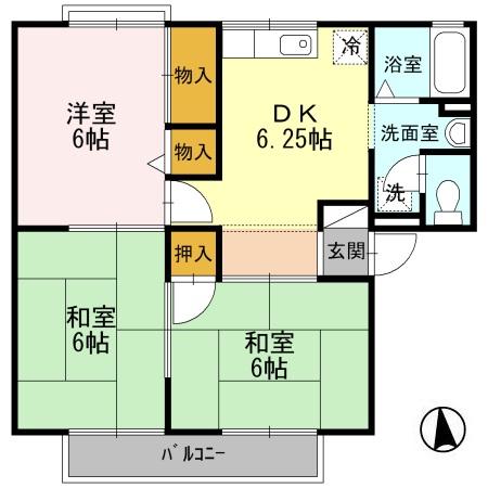 セジュール林 Bの間取り