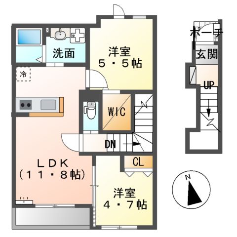 パルティールⅡ・桜香の間取り