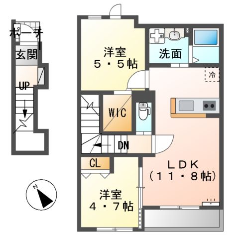 パルティールⅡ・桜香の間取り
