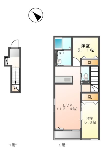 高針台フルールの間取り