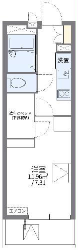 レオパレスあさがおの間取り
