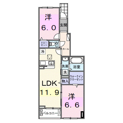 仮称 シエル白岡 Ⅰの間取り