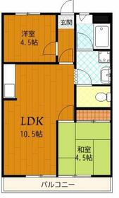 レーヴＴａｋｅｄａひばりヶ丘の間取り