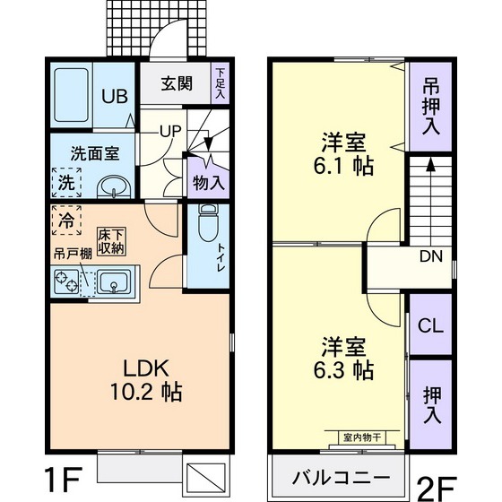 Vega　Bの間取り