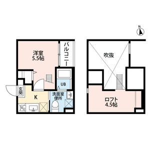 リベルテ露橋(リベルテツユハシ)の間取り