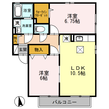 ベルソス Ｅ棟の間取り