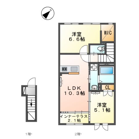 ソレイユタツミの間取り