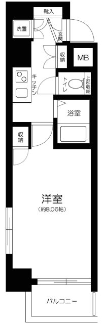 スカイコート日本橋浜町第3の間取り