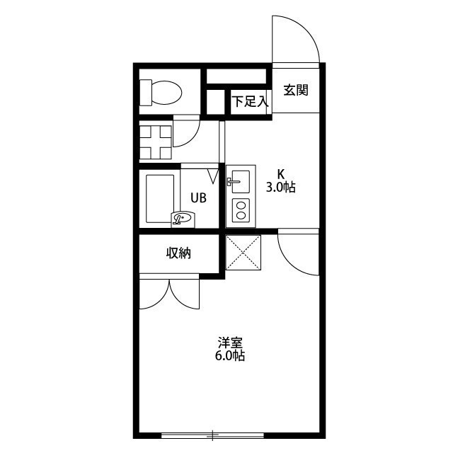 アンプルールブワ武蔵中原の間取り