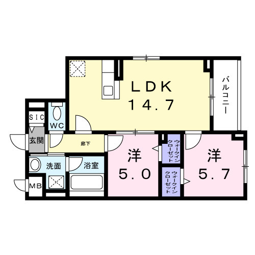 CREVANCE荒川の間取り