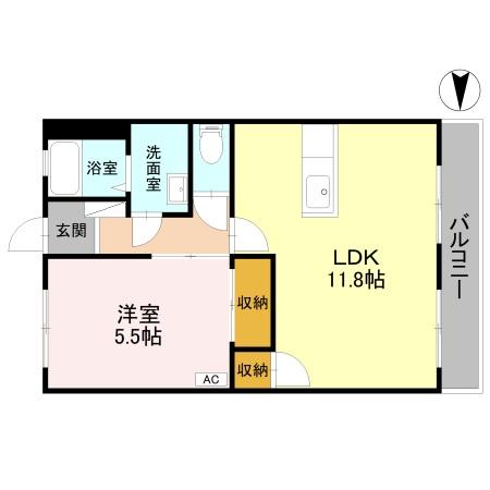 ハイツササベの間取り