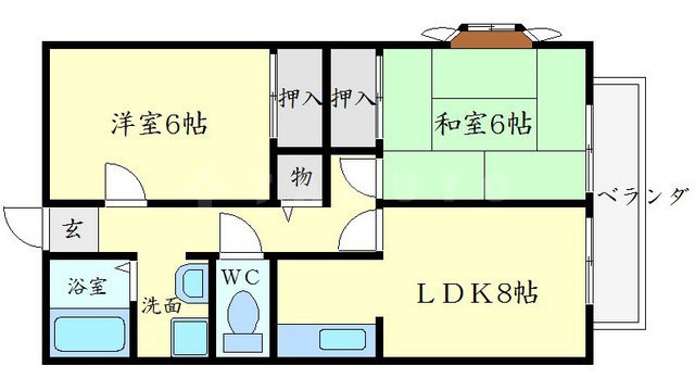 コンフォーレ上野西B棟の間取り