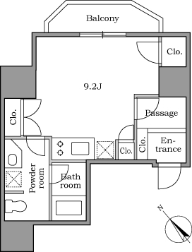 恵比寿西の完工年月(2006年1月)築の賃貸マンションの間取り