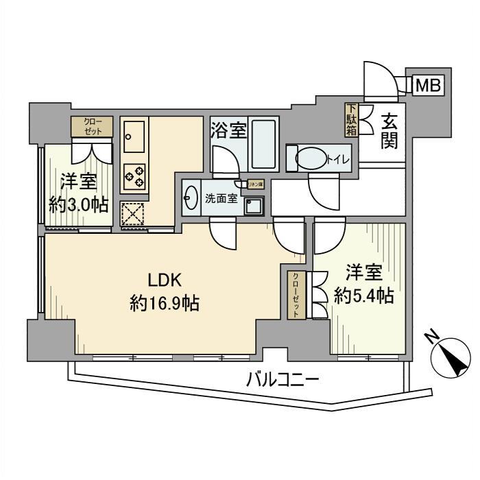 アトラスタワー六本木の間取り
