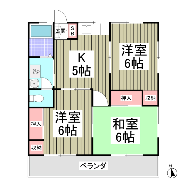 ヤマサンコーポBの間取り