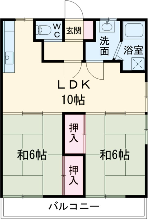 グリーンプラザB棟の間取り