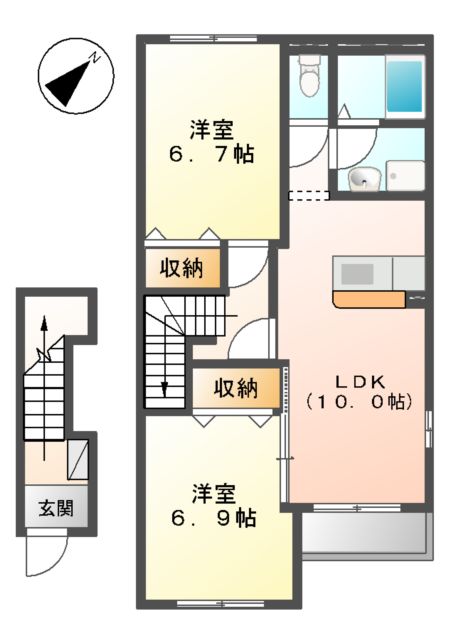 グレイスヴィラ ヒダカⅠの間取り