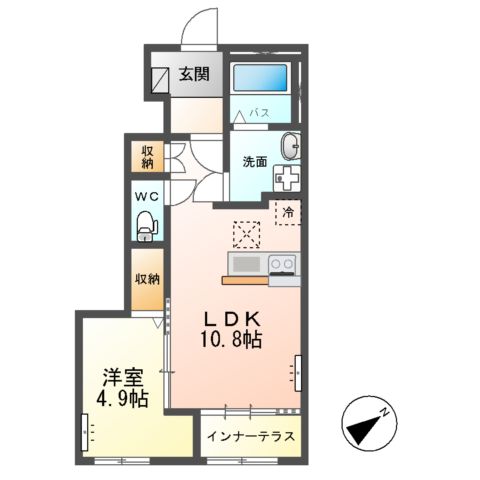 土浦市中村南2丁目新築アパート(仮の間取り