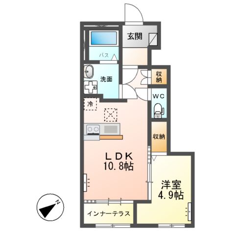 土浦市中村南2丁目新築アパート(仮の間取り