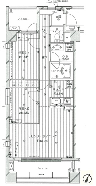 コスモリード西馬込の間取り