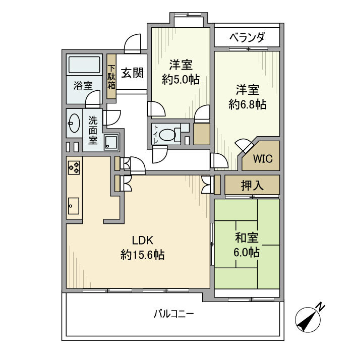 藤和シティホームズ社口の間取り