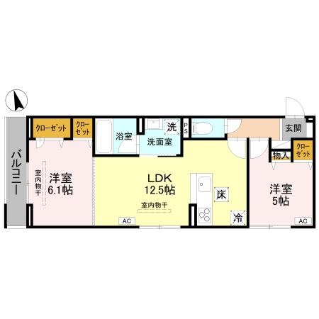 Raffine宿郷の間取り
