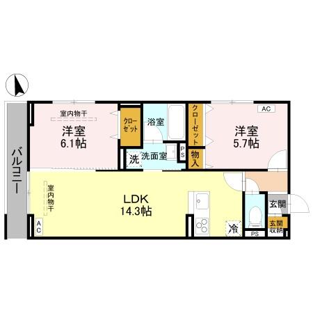 Raffine宿郷の間取り