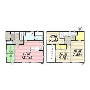 クレイドルガーデン岸和田市門前町第2 7号棟の間取り