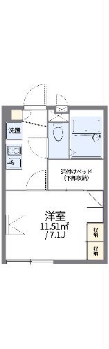  レオパレスラインホルト立石の間取り