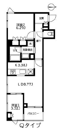 関口の完工年月(2019年2月)築の賃貸マンションの間取り