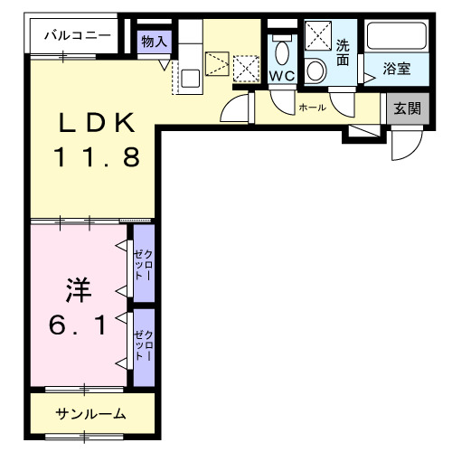 ウィンフィールド博多南の間取り