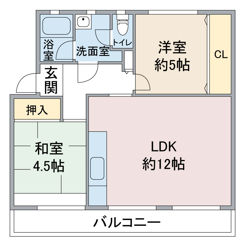 ハビタブル森本A棟の間取り