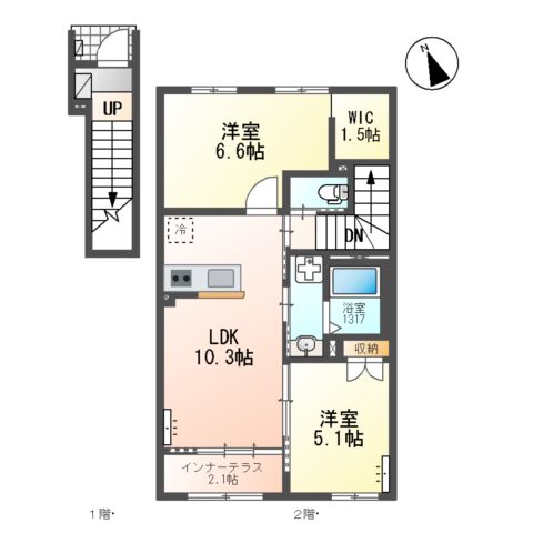 ウィルヴィレッジ 弐番館の間取り